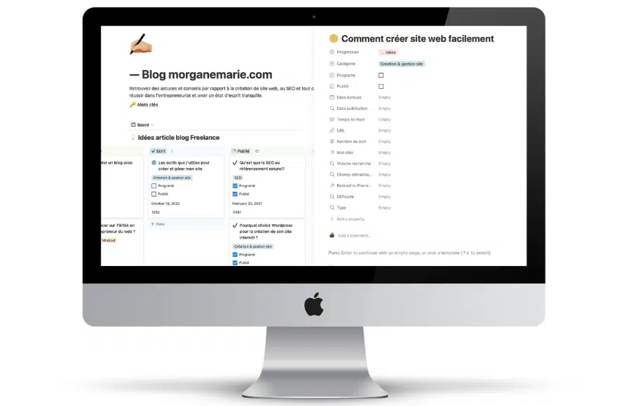 Notion - gestion blog