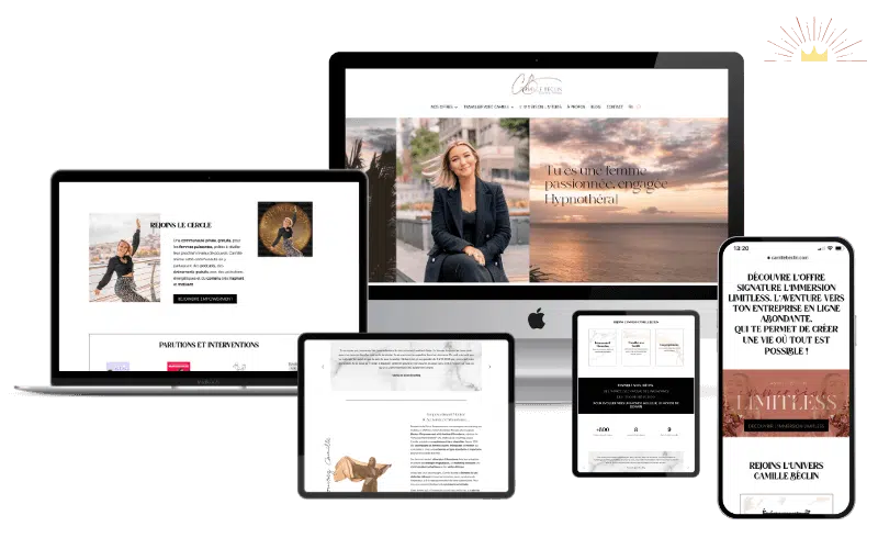 Réalisation création site vitrine multilingue camillebeclin.com