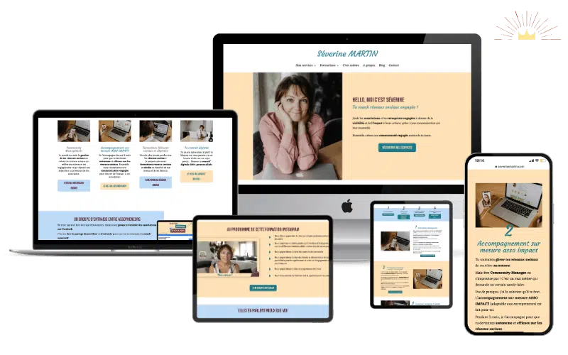 Réalisation création site vitrine severinemartin.com