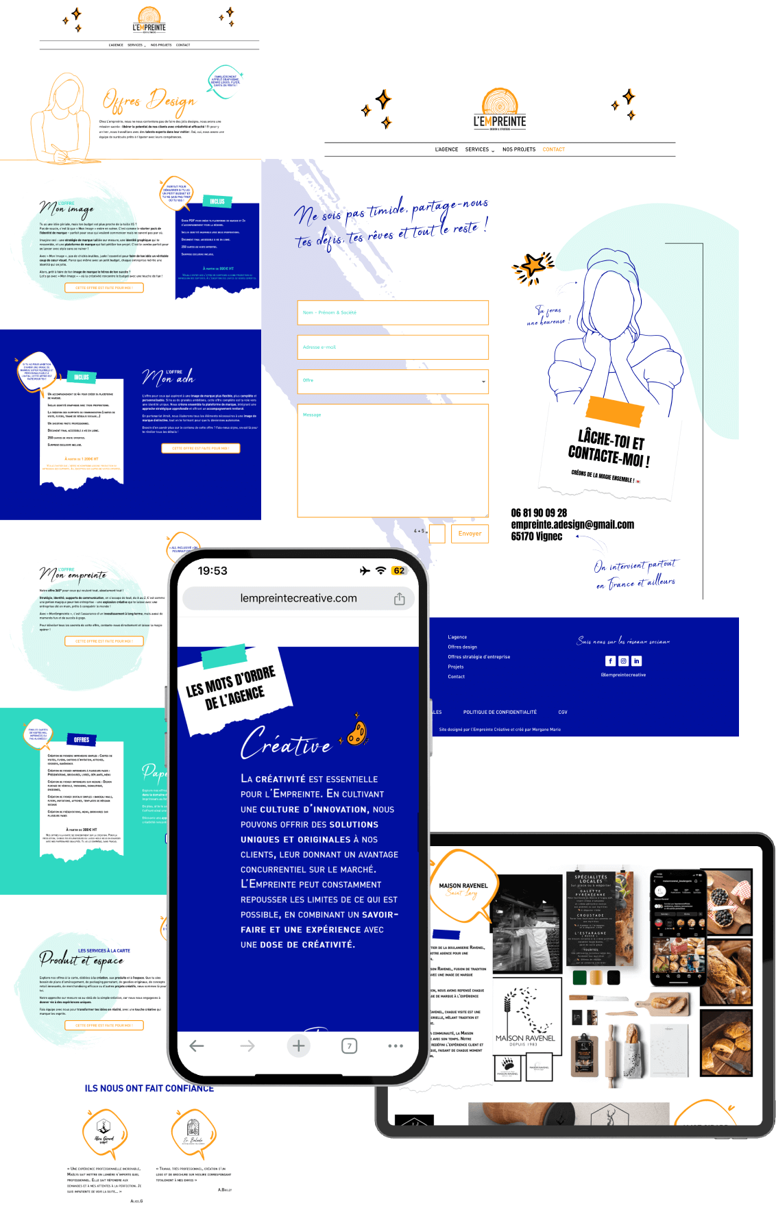Réalisation site vitrine L'Empreinte Créative