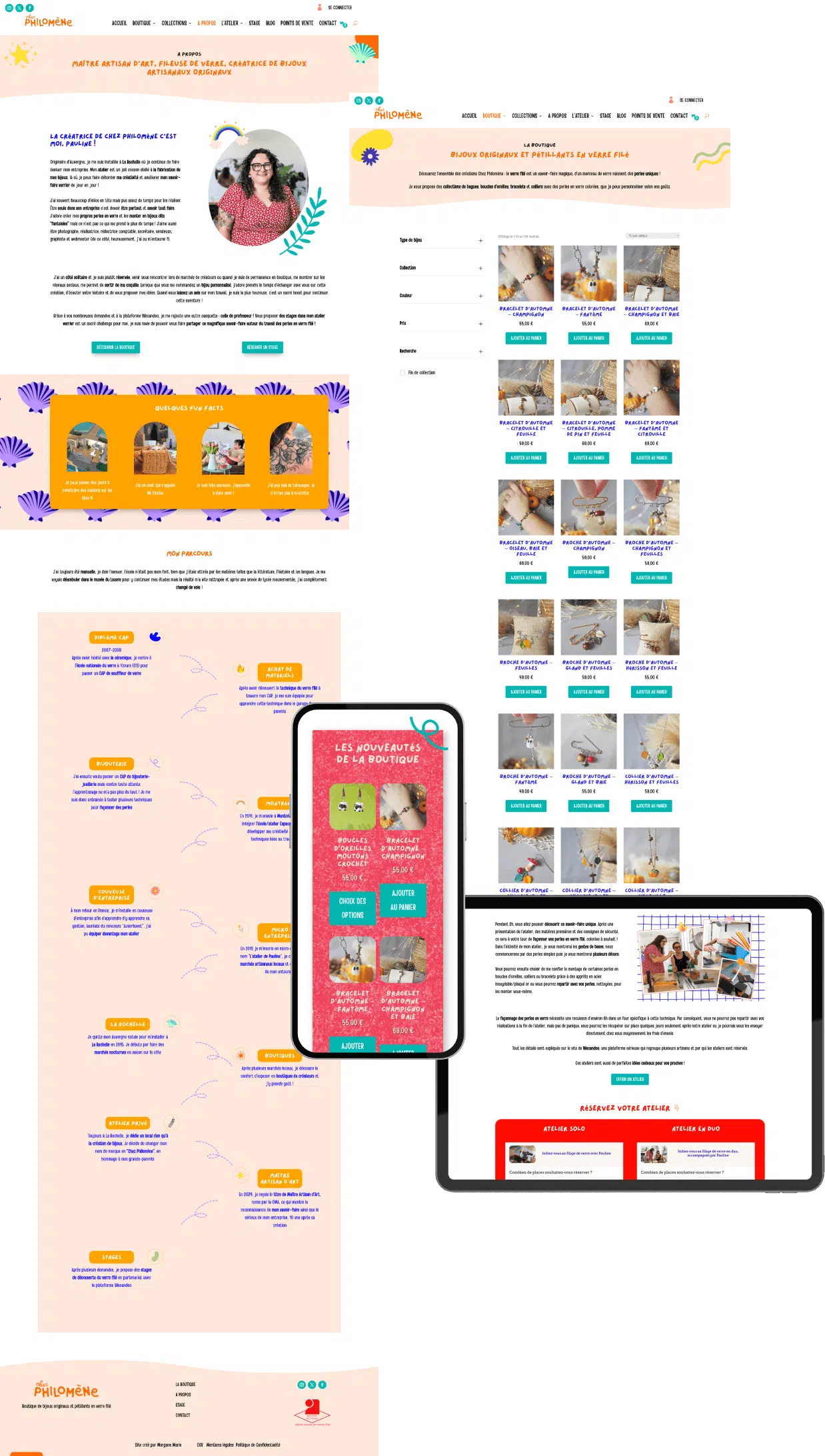 Réalisation refonte site e-commerce Chez Philomène