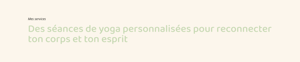 Exemple titre page de services Yoga